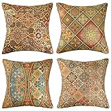 cojines vintage pinterest DISEÑO EXQUISITO: Estilo nacional clásico Las buenas costuras y la mano de obra fina reducen los hilos sueltos La cremallera está oculta y proporciona un aspecto elegante Gracias a la cremallera suave,las inserciones se pueden insertar y quitar fácil y muy fácilmente de las fundas.