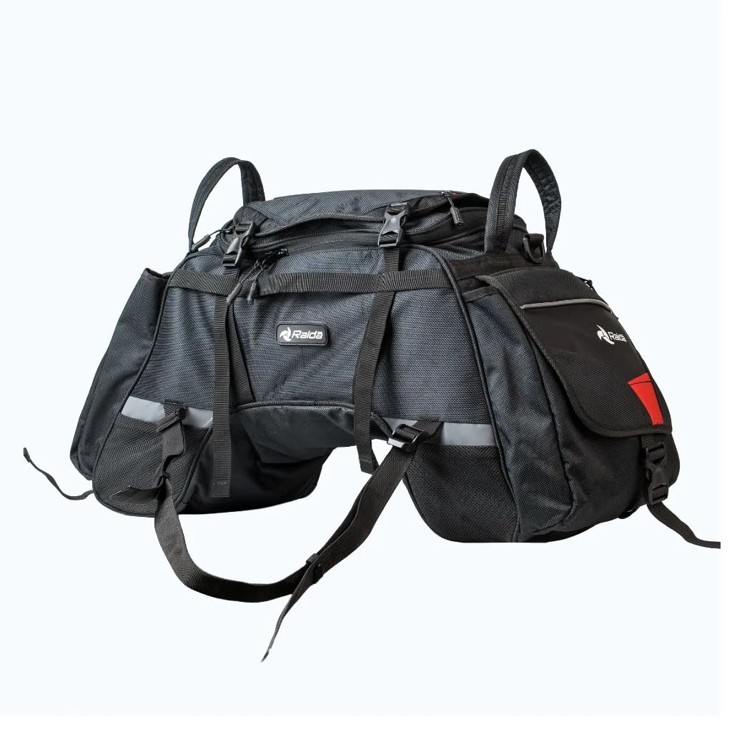 Raida Compass C45 Motorcycle Tail Bag | 45L Touring Luggage | Roll-Top Waterproof Inner Liner | Shoulder Carry Strap | Rain Cover Included | Fits All Motorcycles-image-32