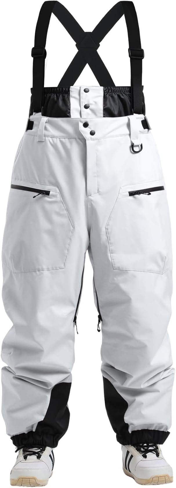 IMPHUT Ski Pants Snowboard Pants for Men, Baggy Snow Pants Insulated Waterproof Windproof, Mens Snow Bibs Overall