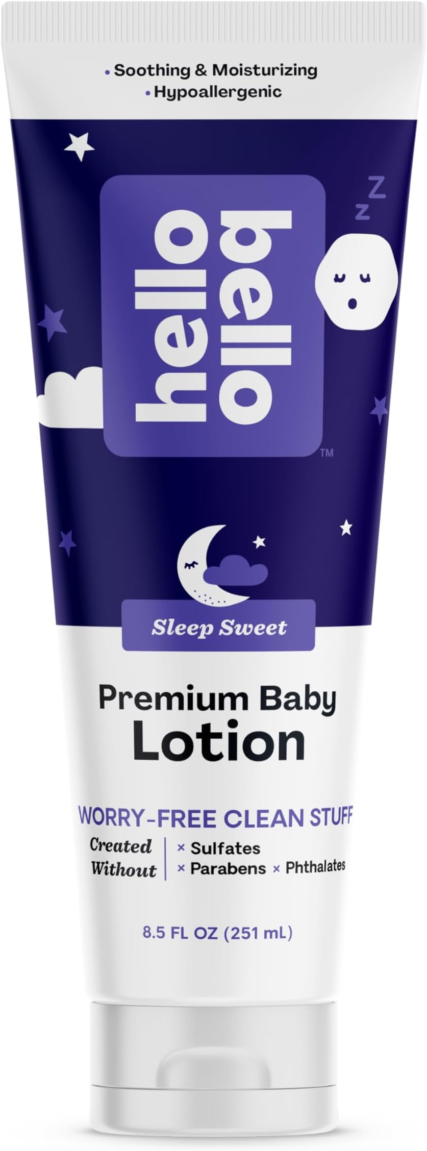 Hello Bello Premium Baby Lotion I Vegan and Cruelty Free Moisturizing, Non-Greasy Lotion for Babies and Kids I Sleep Sweet Scent I 8.5 FL Oz (Pack of 1)