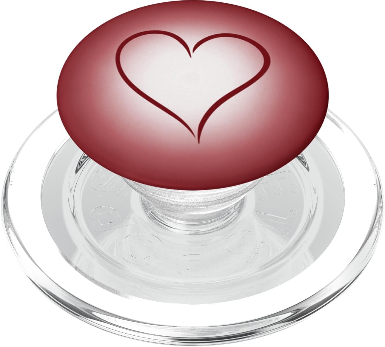 Red Gradient Wine red Burgundy Heart PopSockets PopGrip for MagSafe