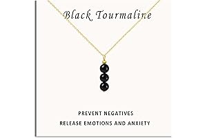 SmileBelle: Shimmering Black Tourmaline Choker Necklace for Women
