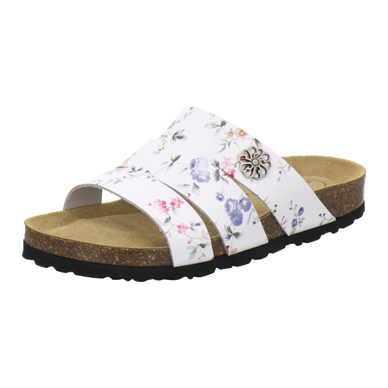 AFS-Schuhe 2113, comfortabele damessandalen, echt leer, praktische werkschoenen, pantoffels, handgemaakt in Duitsland, Azzurro., 36 EU