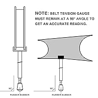 Vista 5 de Hromee Especificación del medidor de tensión de correa de 10 libras con almohadilla en forma de L, herramienta de ajuste de calibre de correa