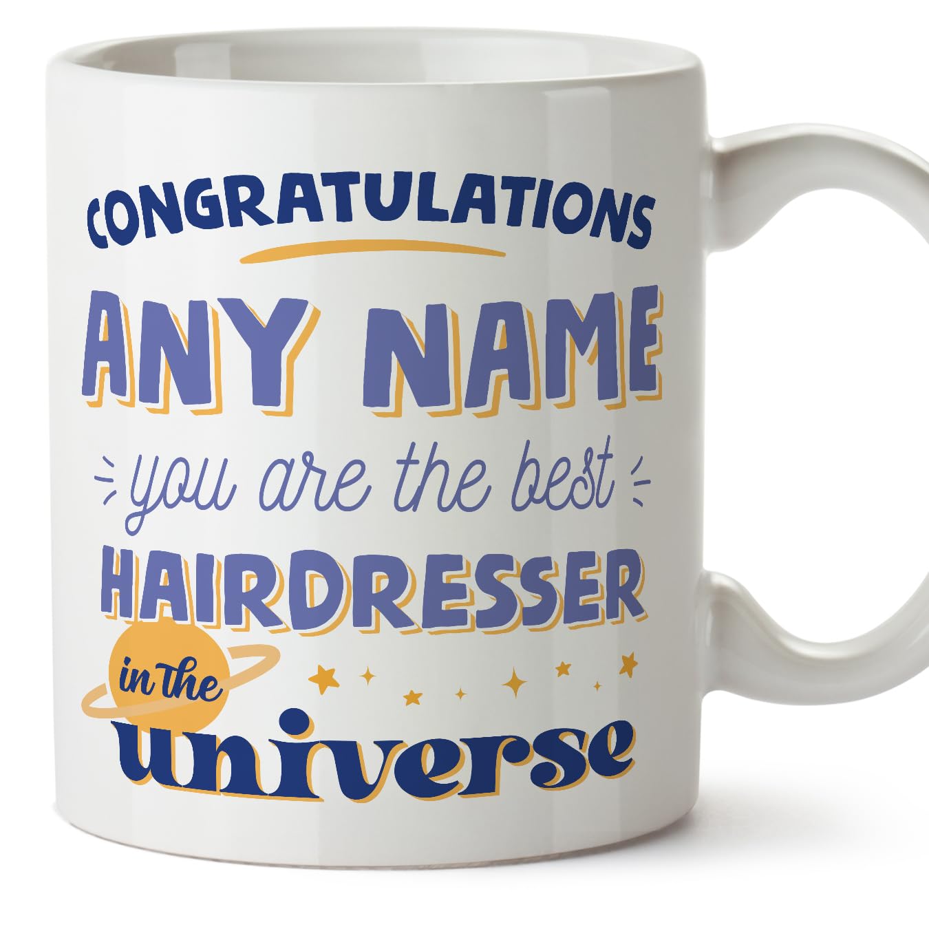 MUGFFINS Hairdresser Mug - in English - Best in the Universe - Funny Gift for Colleagues - Ceramic 11oz Mug — image 1