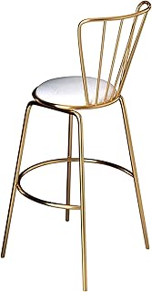 XIAOQIAO Stołek barowy 75 cm nowoczesne wysokie stołki o stałej wysokości, z wygodnymi i ergonomicznymi oparciami i podnóżkami, do użytku domowego i komercyjnego