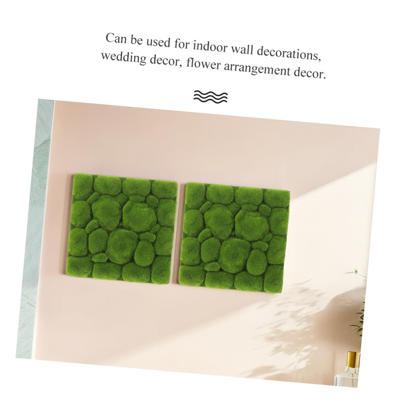 Healvian Decorazione in Finto Muschio 3 Pezzi 29x29 Cm, Pannelli di Muschio Artificiale per Pareti Interne ed Esterne, Sfondo Verde Naturale per Arredamento Casa, Negozi e Composizioni