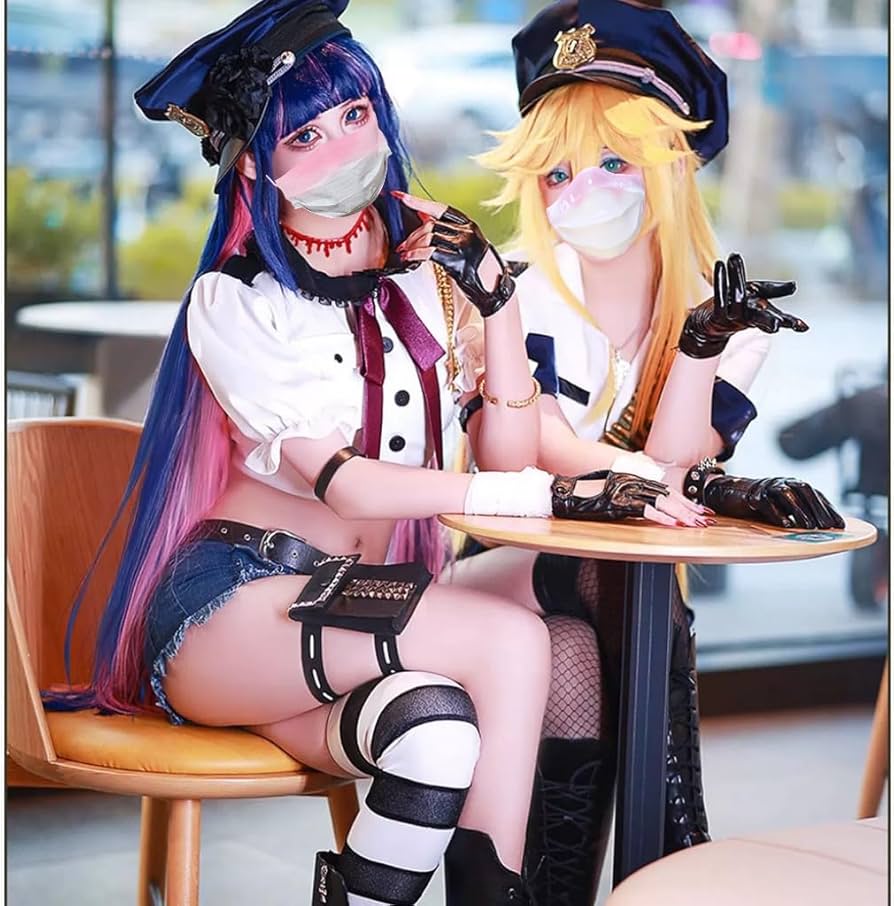 即発送　パンティ&ストッキングwithガーターベルト　コスプレ衣装　ウィッグ付 Amazon.co.jp: [Picksoco] ウィッグ付きパンティ&ストッキングwith