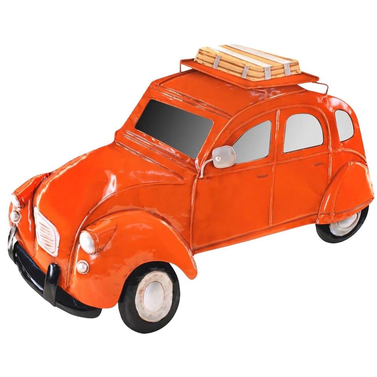 2CV Orange métal happyDko tableau relief garage ou bureau