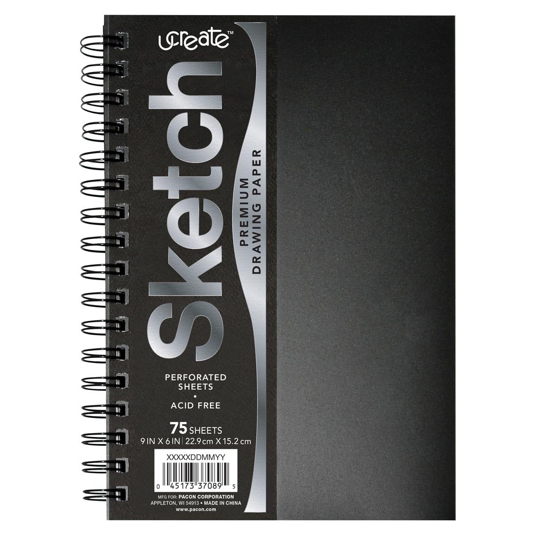 UCREATE PCAR37089 Polycover Skizzenbuch, Papier, Schweres 75 Blatt, 9" x 6"