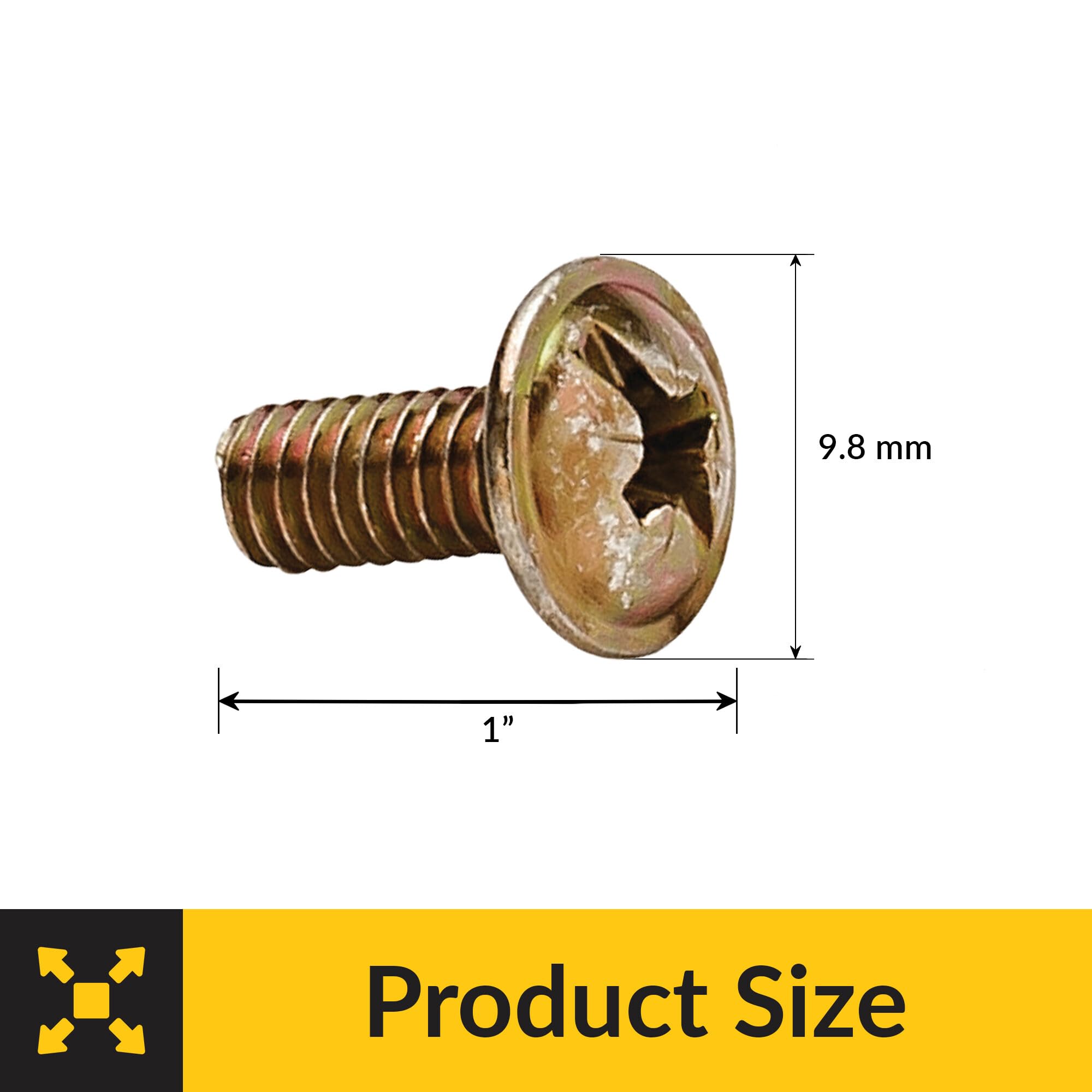 Brixwell SRW445051205 Decorative Hardware Screw,Modified Truss Head 1
