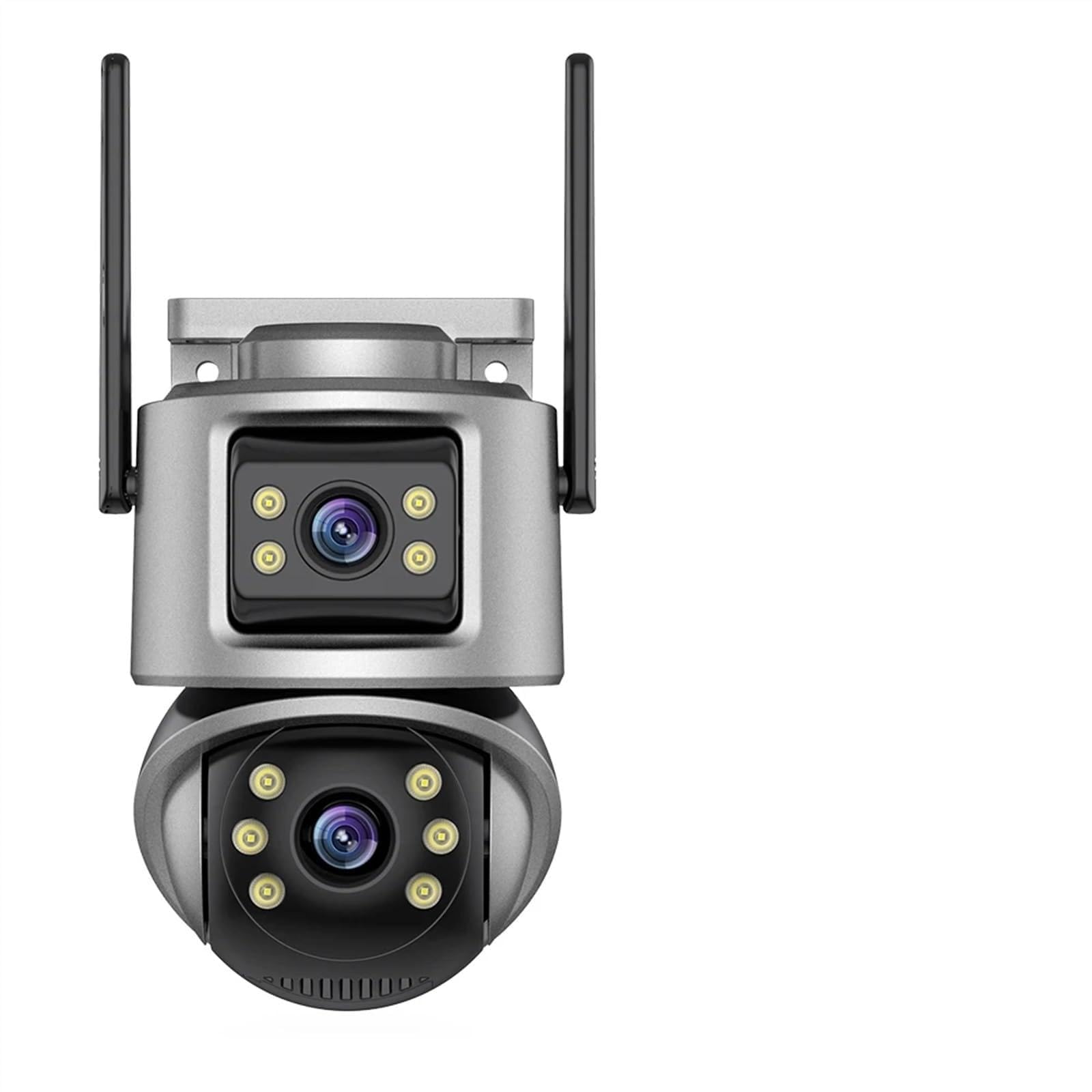 Telecamera di Sicurezza Esterna Telecamera PTZ 4K 8MP HD da Esterno 6MP Dual Lens Screen AI IP con tracciamento Automatico CCTV Audio Video Sorveglianza(4K 8MP ADD 32G)