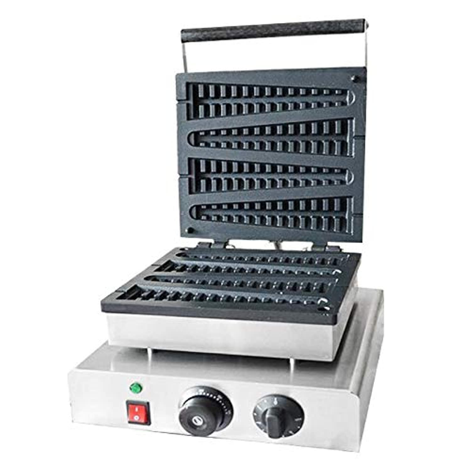 GRACE KITCHEN Commercial Waffle Maker - Lolly Stick Waffle Iron With Teflon Coated Non-Stick Baker - 220V