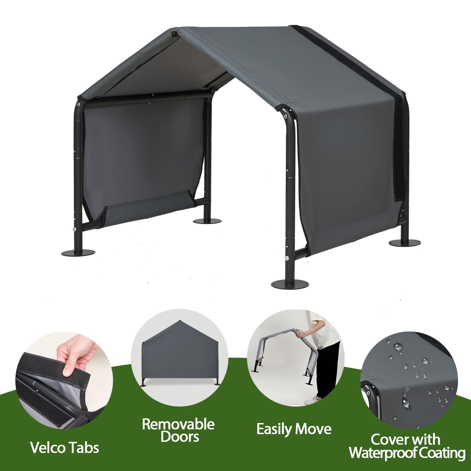 Tenda parasole per cani da esterni, tenda per cani di piccola taglia | Cuccia per cani di piccola taglia, 74,9 x 65 x 65 cm, per sole e pioggia, impermeabile, per animali di piccola taglia
