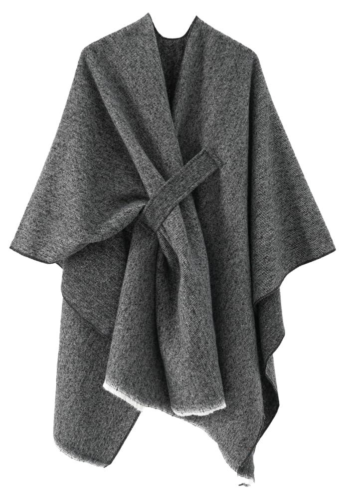 Scialli da donna avvolgenti poncho mantelle morbide aperto davanti cardigan grande coperta avvolge scialle lavorato a maglia mantello cardigan caldo