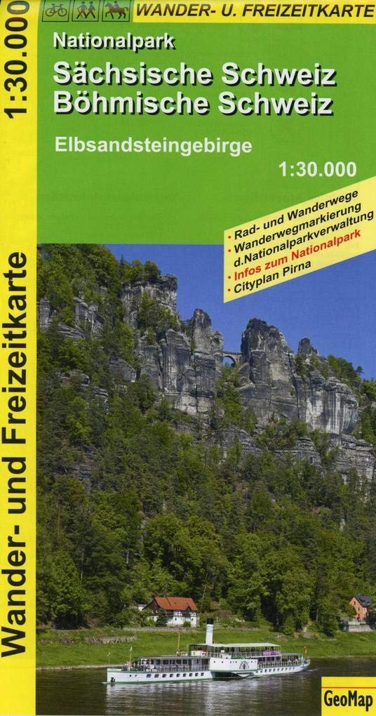 Nationalpark Sächsische Schweiz, Böhmische Schweiz - Wanderkarte 1 : 30 000: Elbsandsteingebirge