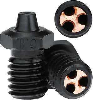 Haldis 3D 2PCS V6 0.8MM CHT High flow Hardened Steel Nozzle High Speed Print Head 3D Printer Extruder Nozzles for Ender 3/V2/Pro/Max/5&Pro,CR6 SE,CR10S Series Support 1.75mm Filame3D Printer