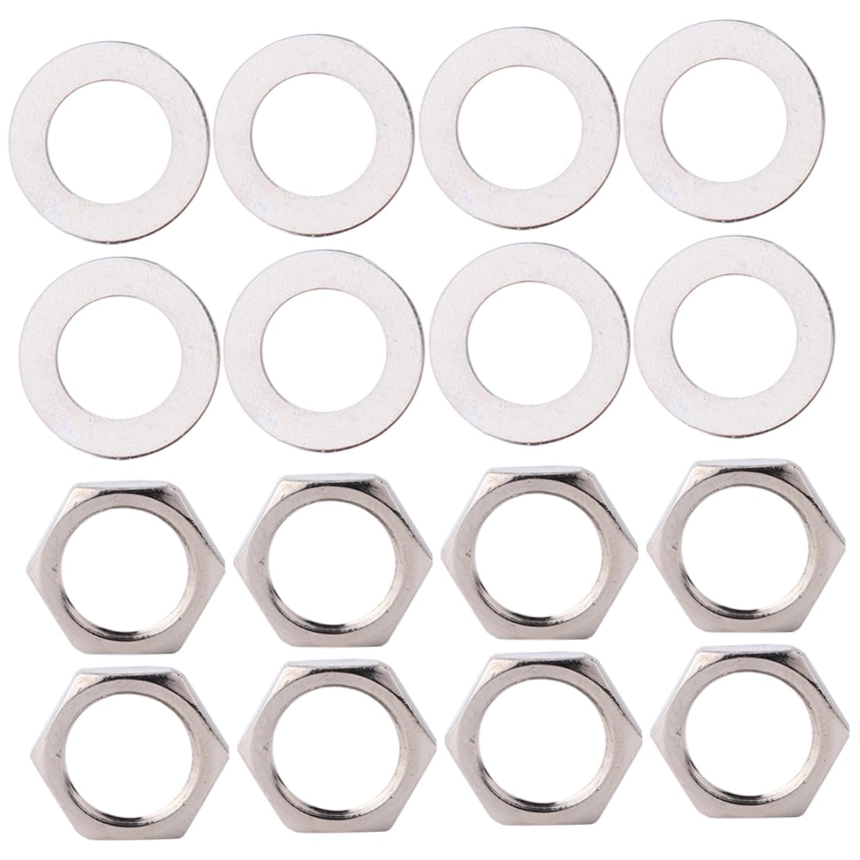 NULYLU Potentiometer Nuts Metal 20pcs Potentiometer Washer and Nuts Set for Guitar Pots
