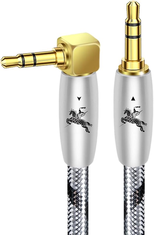 Impeto 3.5mm Aux kábel 90 fokos csatlakozóval, 0.5m Hi-Fi audiophile