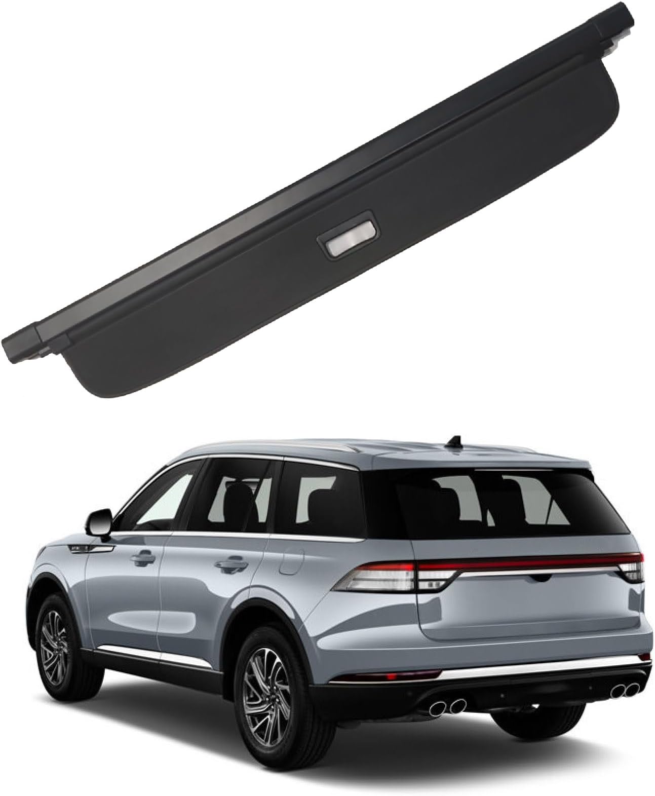 kaungka Protective Cargo Cover Compatible for 2019-2022 Lincoln Aviator Durable Black Rear Trunk Shield Retractable