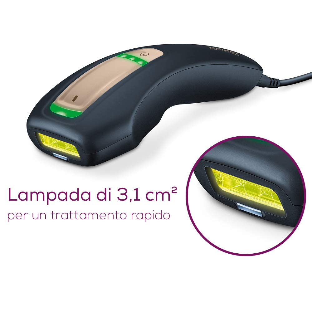 Beurer IPL PureSkin Pro 5800 Epilatore a Luce Pulsata per risultati duraturi Compatto, Fino al 50% di peli in meno già dopo 3/4 trattamenti, 600.000 Impulsi Luminosi, 3 livelli di potenza