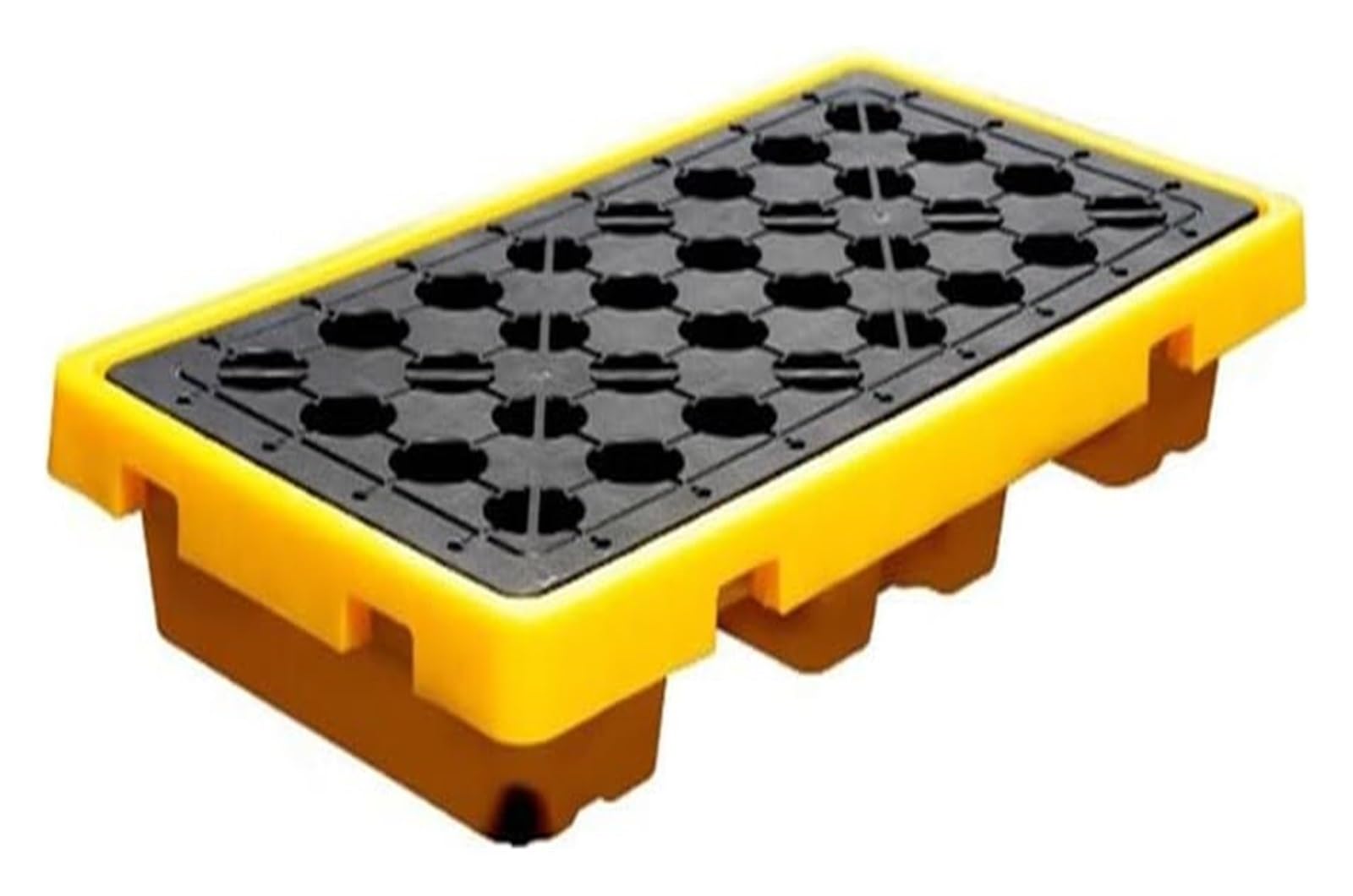 QUSYZD Modular Spill Containment Platform for Industrial Oil Drums and Laboratory Use,Yellow-130 * 68 * 17.5cm