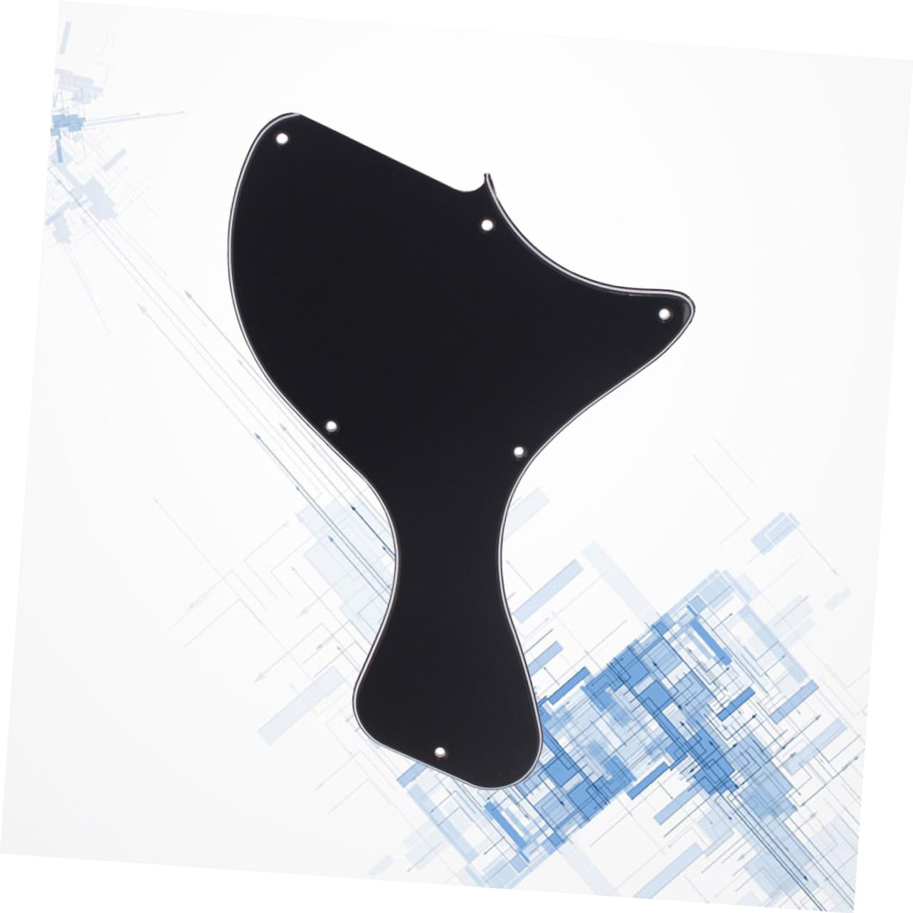 Abaodam Protect Your Guitar 3 Ply Guitar Pickguard Backplate Black Material Gq205 for Electric Bass