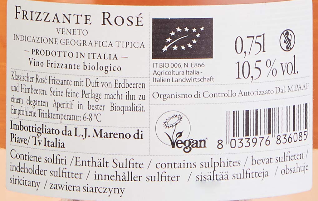 VILLA MARIA CARLA Bio Rosé Frizzante IGT BIO (1 x 0.75 l) (Packung mit 6)