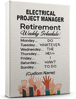 Custom Electrical Project Manager Retirement Poster, Electrical Project Manager Canvas Painting Wall Art, Retirement decor for Office 7AZ815