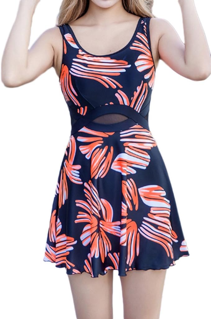 Plus Size Swimdresses for Women With Tummy Control Push Up