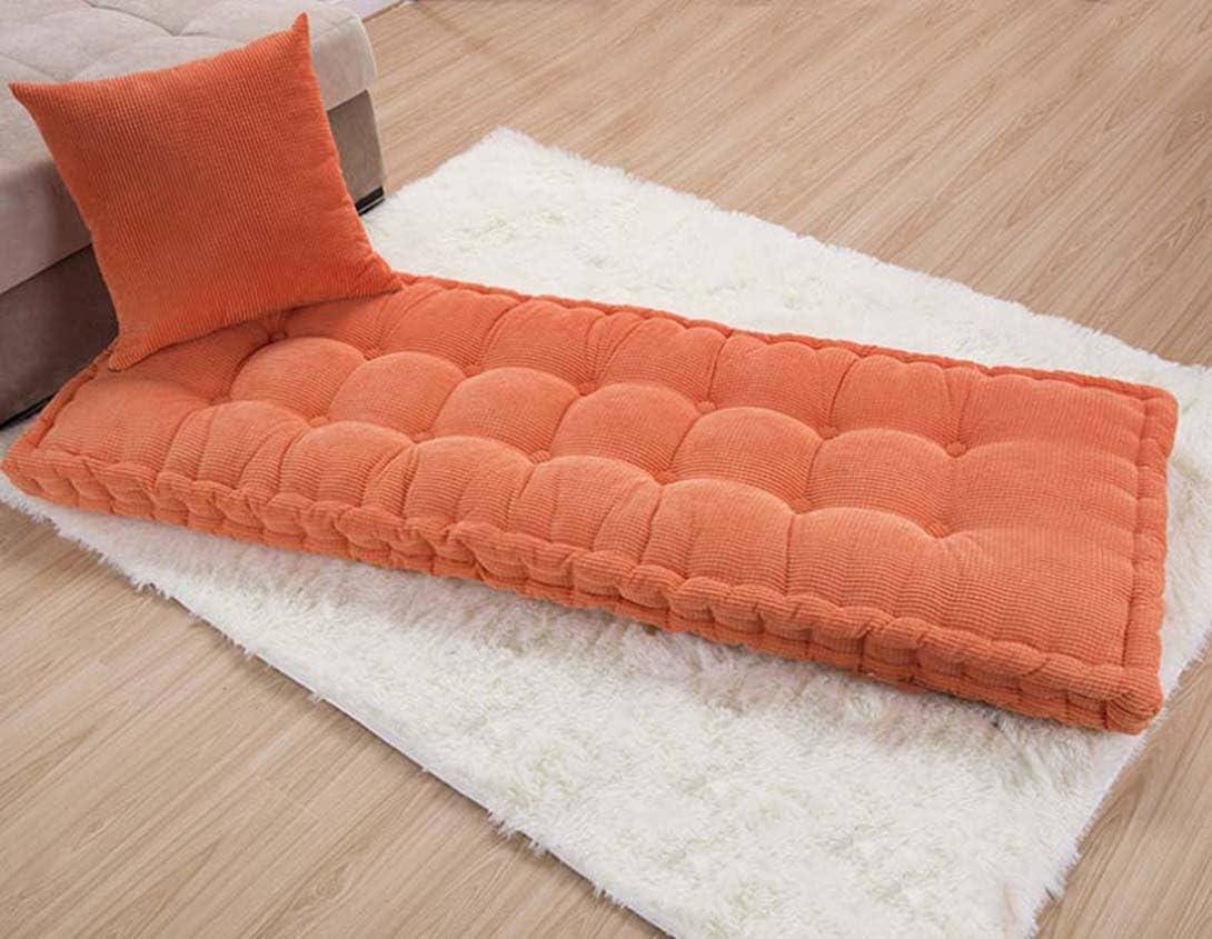 GGoty 10 cm di Spessore Cuscino panchina 2/3 posti, 100 cm/120 cm Cotone panchina Cuscini Divano Pavimento Sedile Cuscino Materasso per casa/Giardino/Patio/Vela (120x35cm,Giallo)