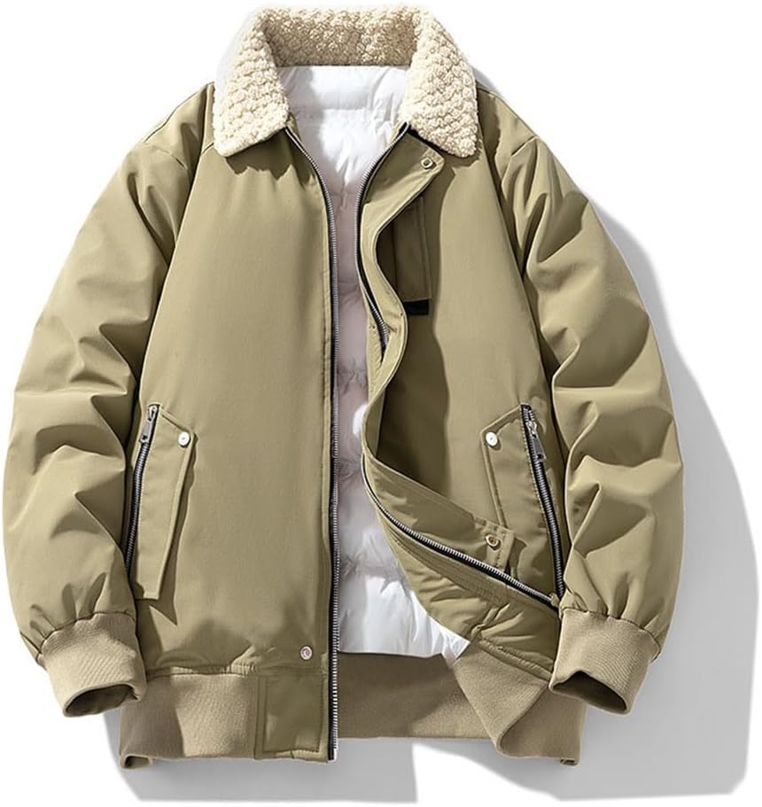 Winter Winter Lapel Cotton Jacket Jacket Thickened Warm Cotton Clothes Fashion Down Cotton Jacket Men