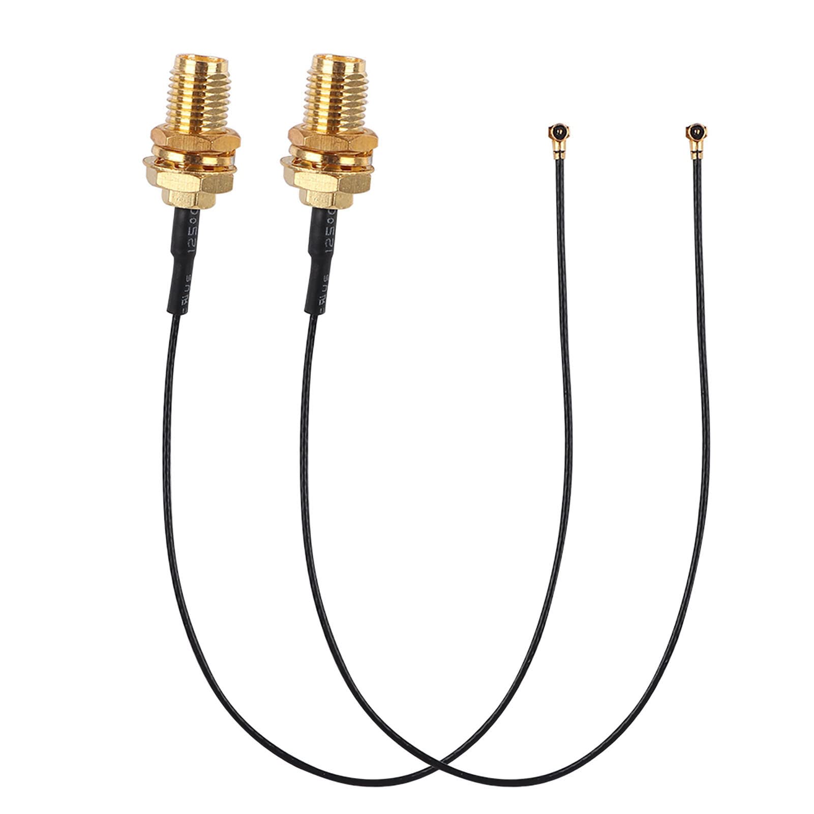 WiFi Card Cable 2pcs Rf0.81 Ipex 4 to External Thread Internal Pin for M.2 WiFi Network Card Module