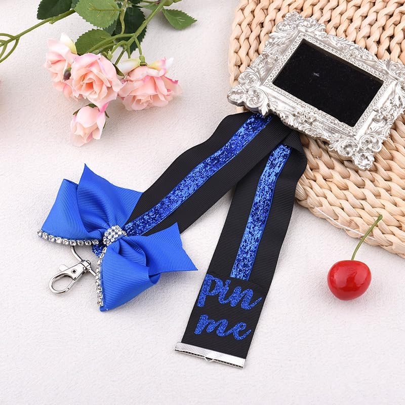 Sisadodo Cheer Bag Keychain for Backpack Pin Me Ribbon Bows Charm Glitter Bow Keyring Christmas Gifts for Cheerleader - Image 5