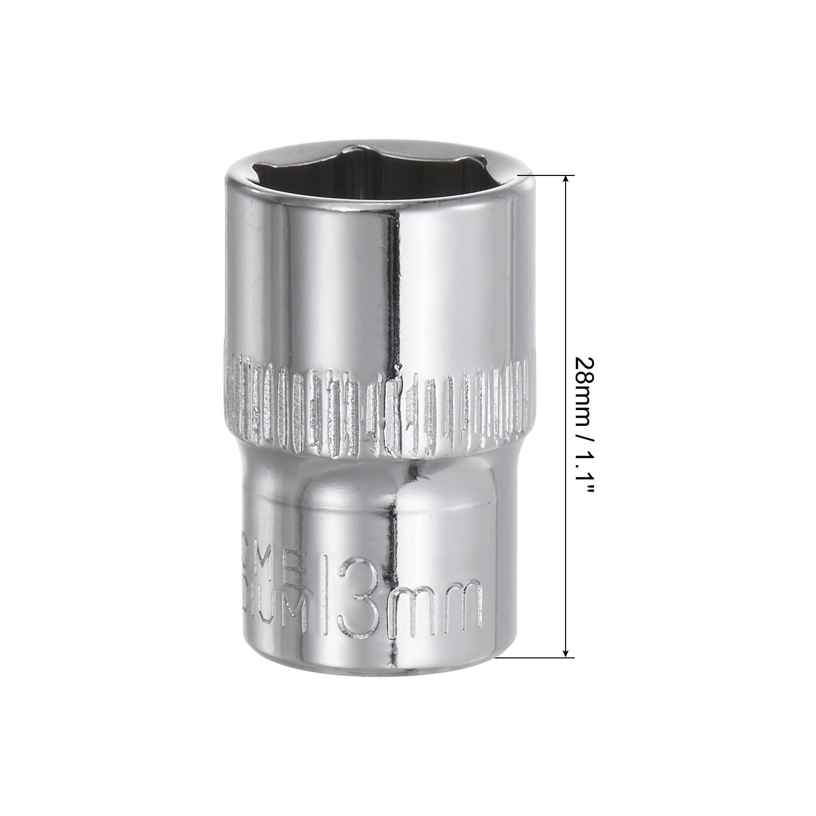 QUARKZMAN 3/8 Pollice Drive 13mm Presa a 6 Punti, Metrica, Cr-V