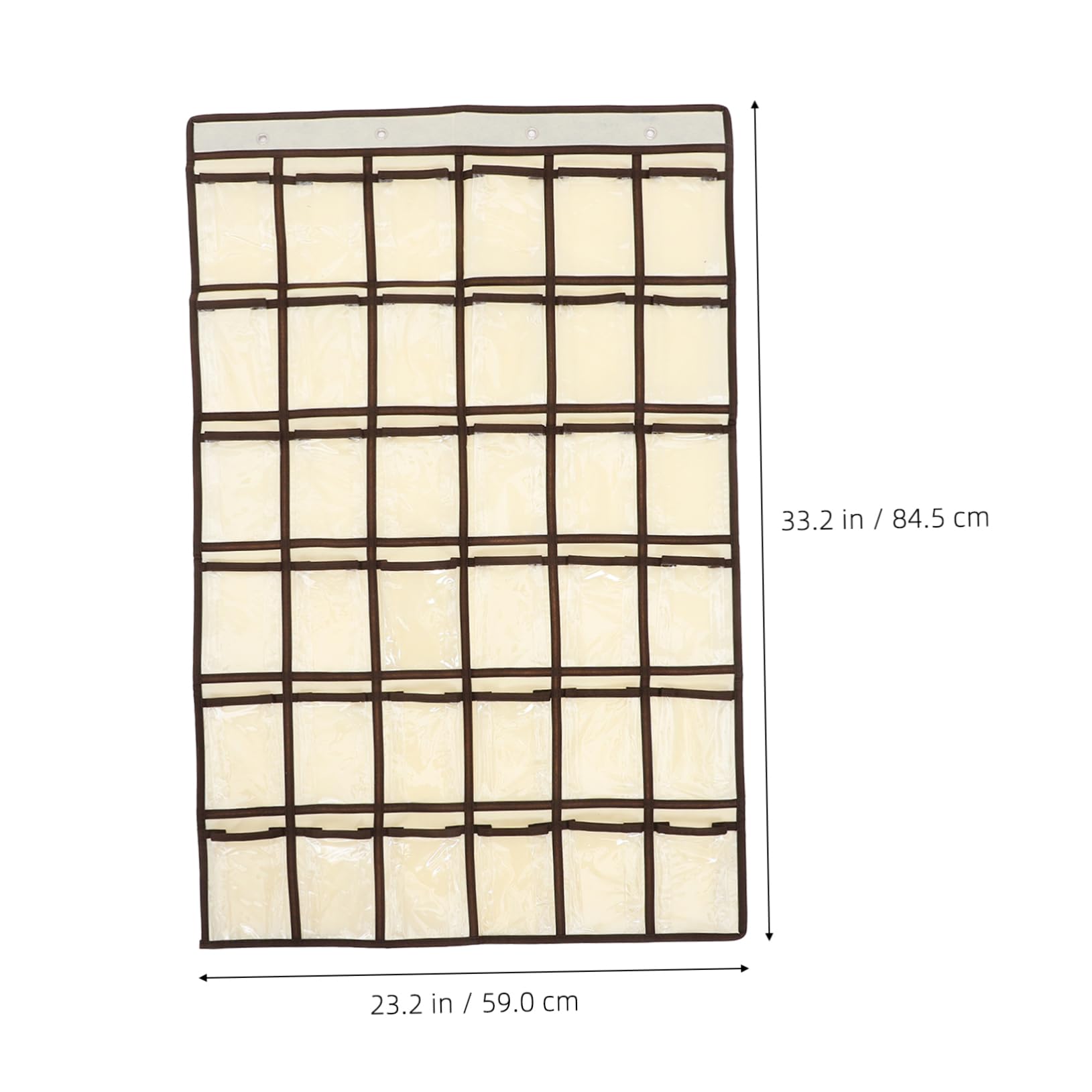 KICHOUSE Transparent Pocket Chart Organizer with Clear Pockets for Cell Phones Calculators Wall Hanging Storage for Classroom Office and Home Use