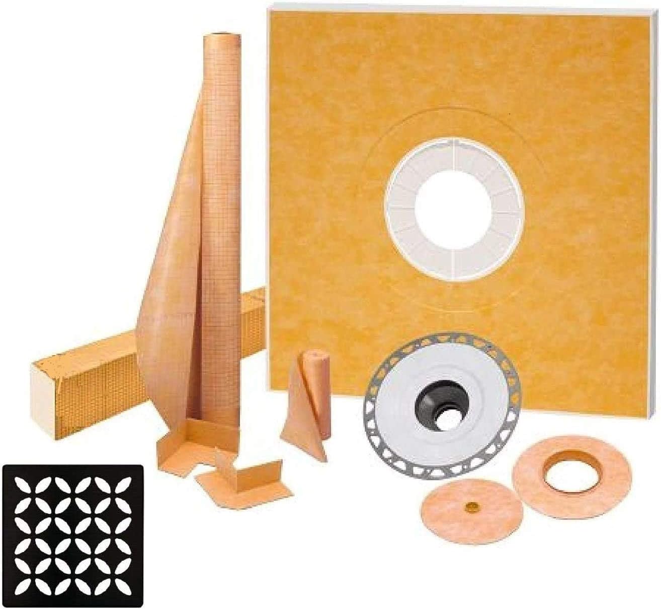 Schluter Kerdi Shower Kit 48” x 48” Shower Tray (KSK1220) with 2” PVC
