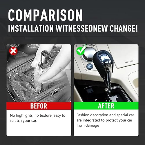 Miniatura 7 de muge racing Pomo de palanca de cambios de cuero de fibra de carbono para la mayoría de Lexus ES300 GS430 IS250 LX470 RX450h Toyota Crown Corolla