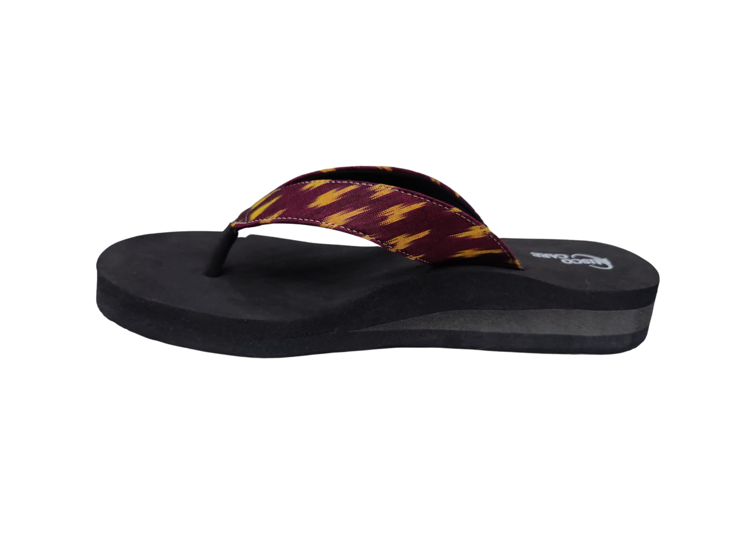 Nisco care MCR chappals for women with arch support extra soft diabetic & orthopaedic slipper (Black P/Y, numeric_7) (B0BZLX6QF5) Amazon Price History, Amazon Price Tracker