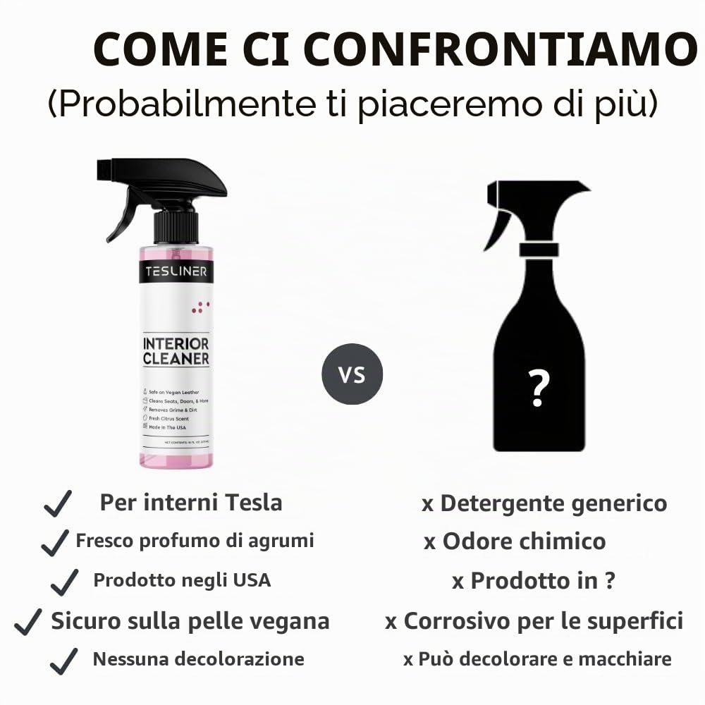 Tesla Detergente e smacchiatore per sedili, detergente per interni in pelle vegana bianca e nera, prodotti per la pulizia degli interni | Tesla Model Y Juniper Accessories 2026, Tesla Model 3
