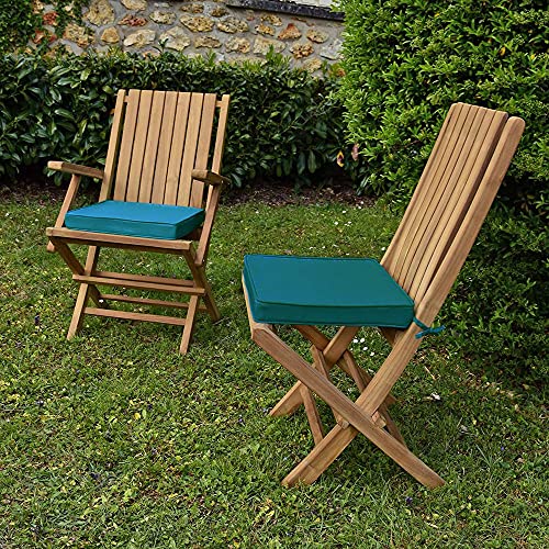 Teck'Attitude Coussin Bleu Canard pour chaises et fauteuils pliants Cover