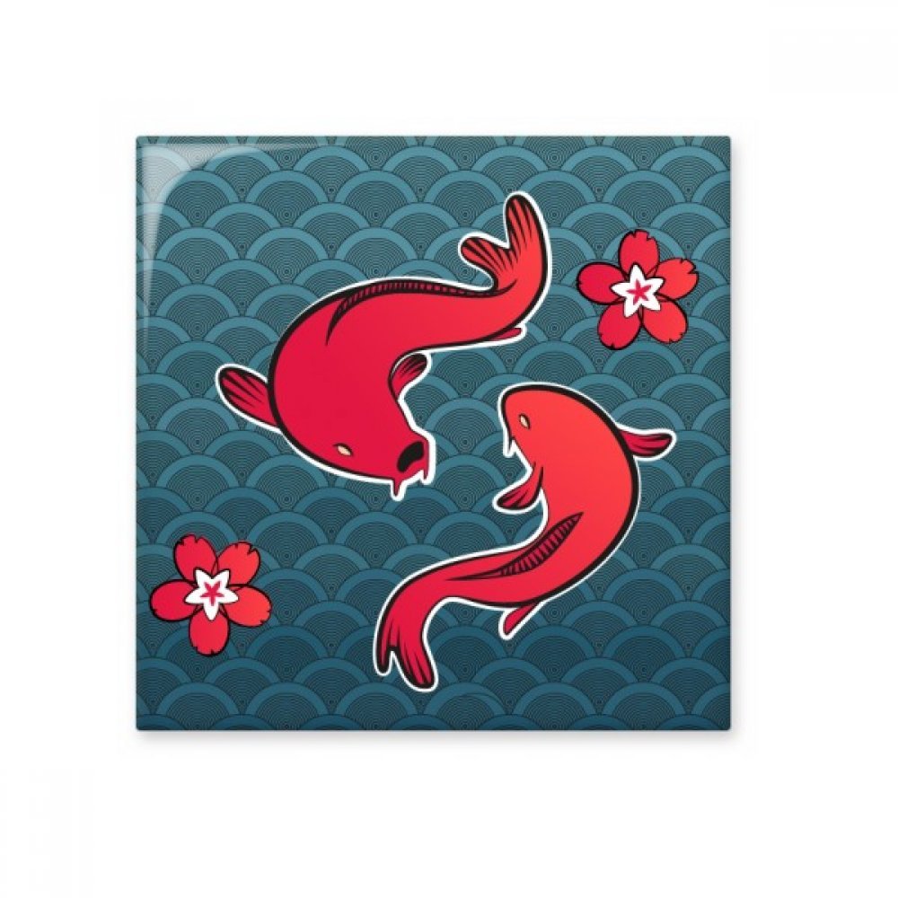 Carreau de céramique Poisson Rouge Japonais pour mur de cuisine et salle de bain