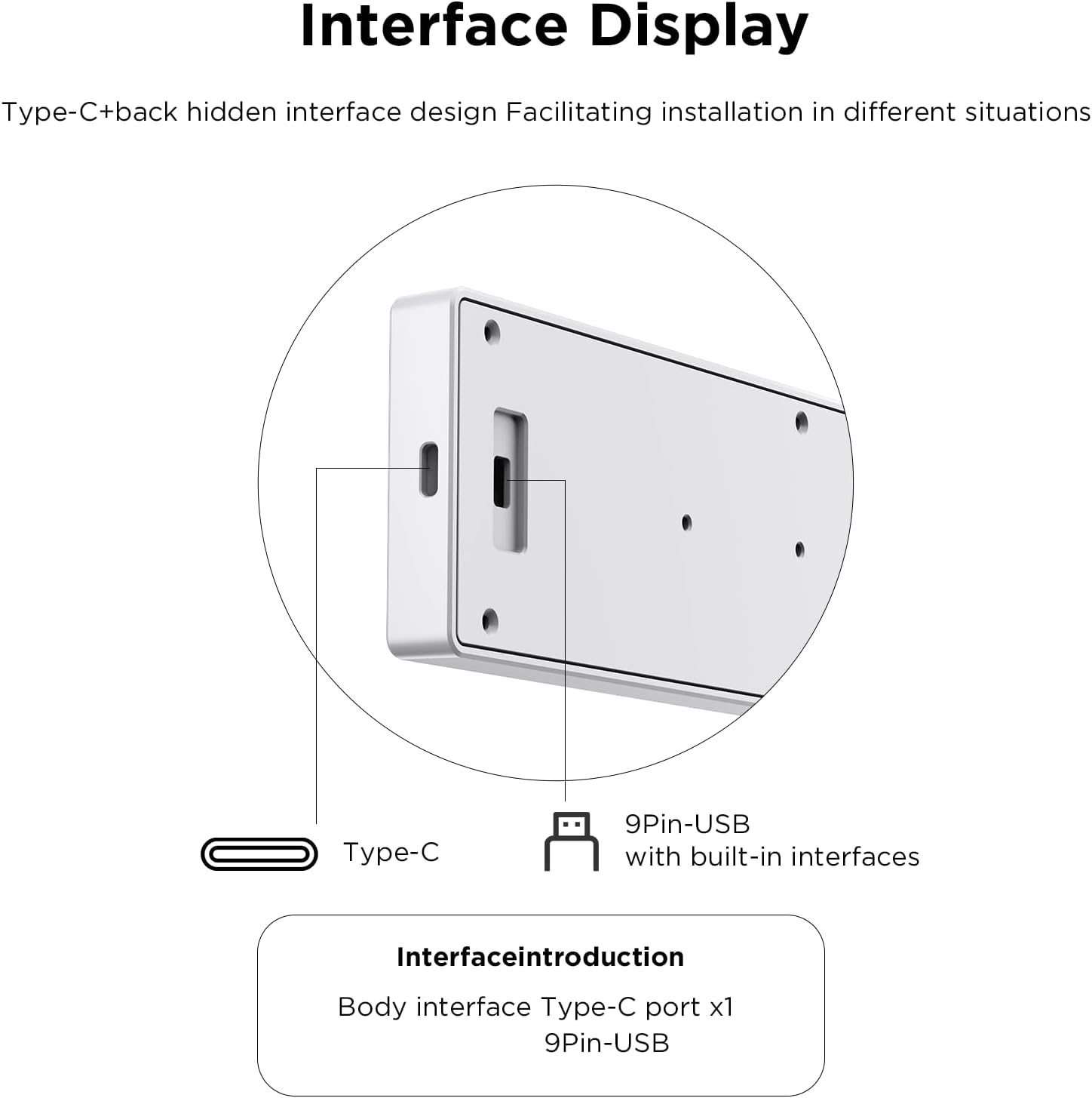 Diagram showing the physical dimensions of the Jungle Leopard 9.16 Inch LCD Mini Secondary Monitor