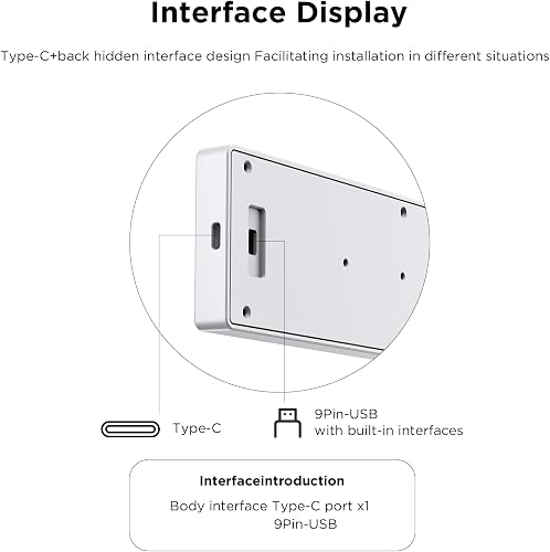 TZMRIT 9.16 Inch Universal LCD Screen Display for PC, Customizable ARGB Frame, Temperature Display Panel, Mini Monitor, with Preset & DIY Themes for Gaming PC Case/CPU Cooler (WH) - 6