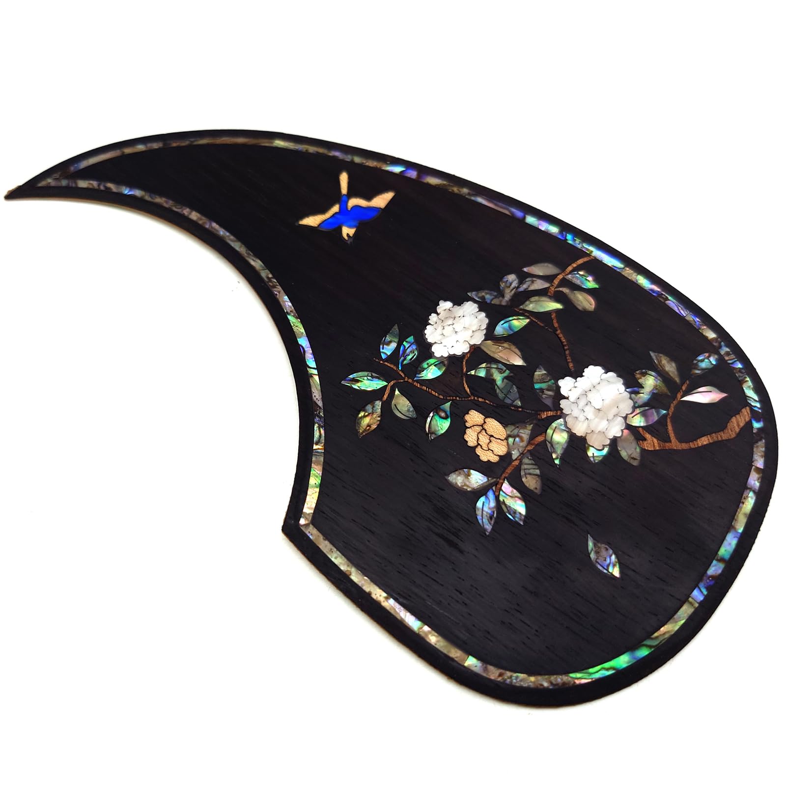 Guitar Pick Guard, Battipenna in abalone in palissandro autoadesivo for Chitarre acustiche folk D-45 Taylor(25)