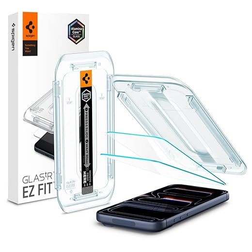 Spigen Tempered Glass Screen Protector [GlasTR EZ FIT] designed for iPhone 16 Pro [2 Pack]