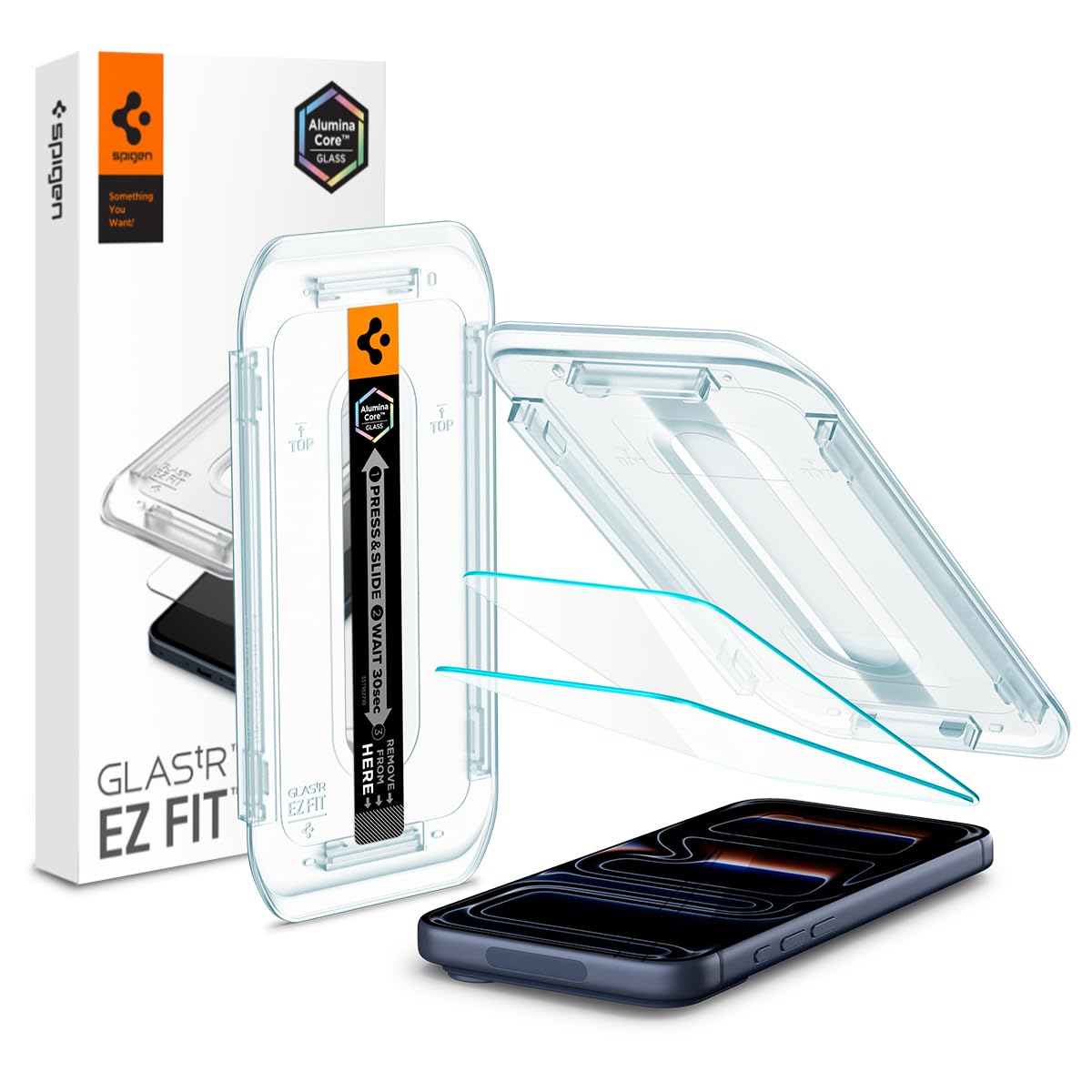 Spigen EZ Fit Tempered Glass Screen Protector Guard For iPhone 17/17 Pro / 16 Pro [2 Pack]