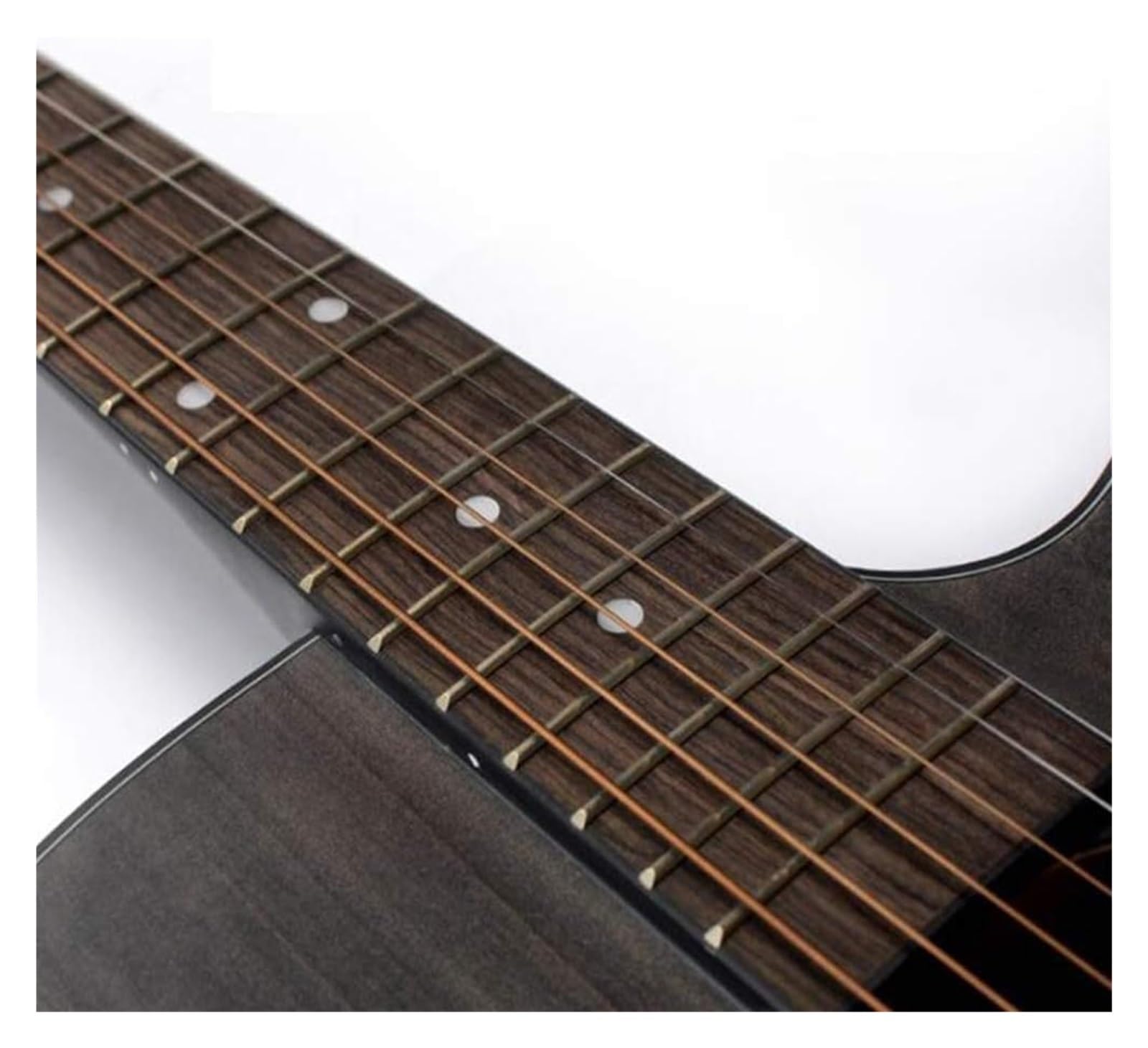 Chitarra acustica classica chitarra acustica 104 pollici Full Size Intero legno 6 corde in acciaio Dreadnought Cutaway Chitarra per principianti Kit strumenti a corda regalo (A)