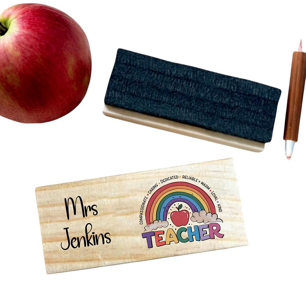 Personalised Board Eraser, Rubber, Teacher Gift, whiteboard, blackboard, Chalkboard. Thank You, End of Year Present. Best Teacher. Nursery