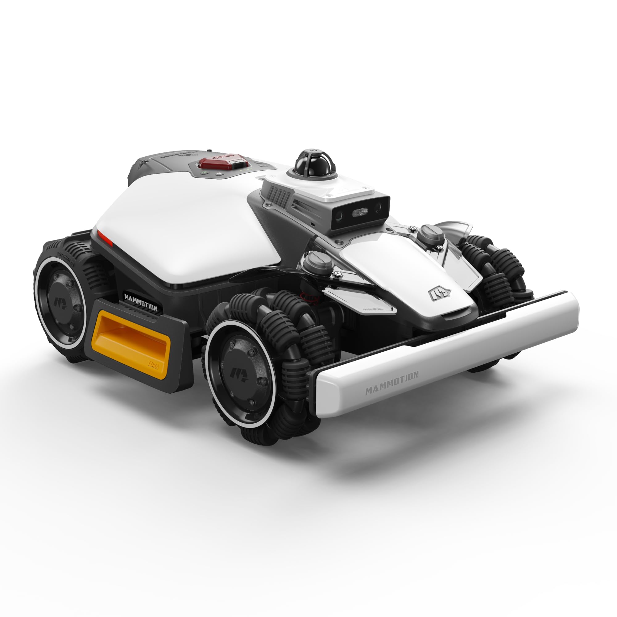 MAMMOTION LUBA mini 2 AWD 1500 Rasenroboter ohne Begrenzungskabel, empf.1500 m², 360° LiDAR & Dual-Kamera KI Vision, Auto Höhenanpassung,80% Steigung, DropMow, Auto Mehrzonen Kartierung,20 Multi-Zonen
